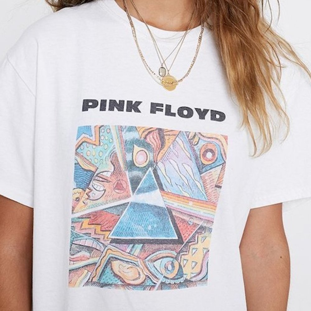 $10 Pink Floyd Picasso Prism graphic white tee